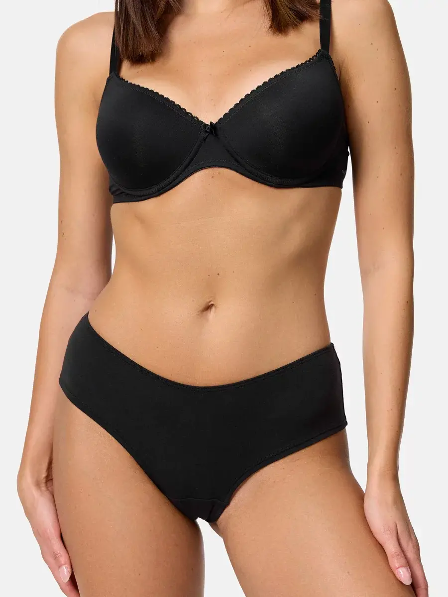 Nur Die Hipster Slip 2er Pack - schwarz - Größe 40-42