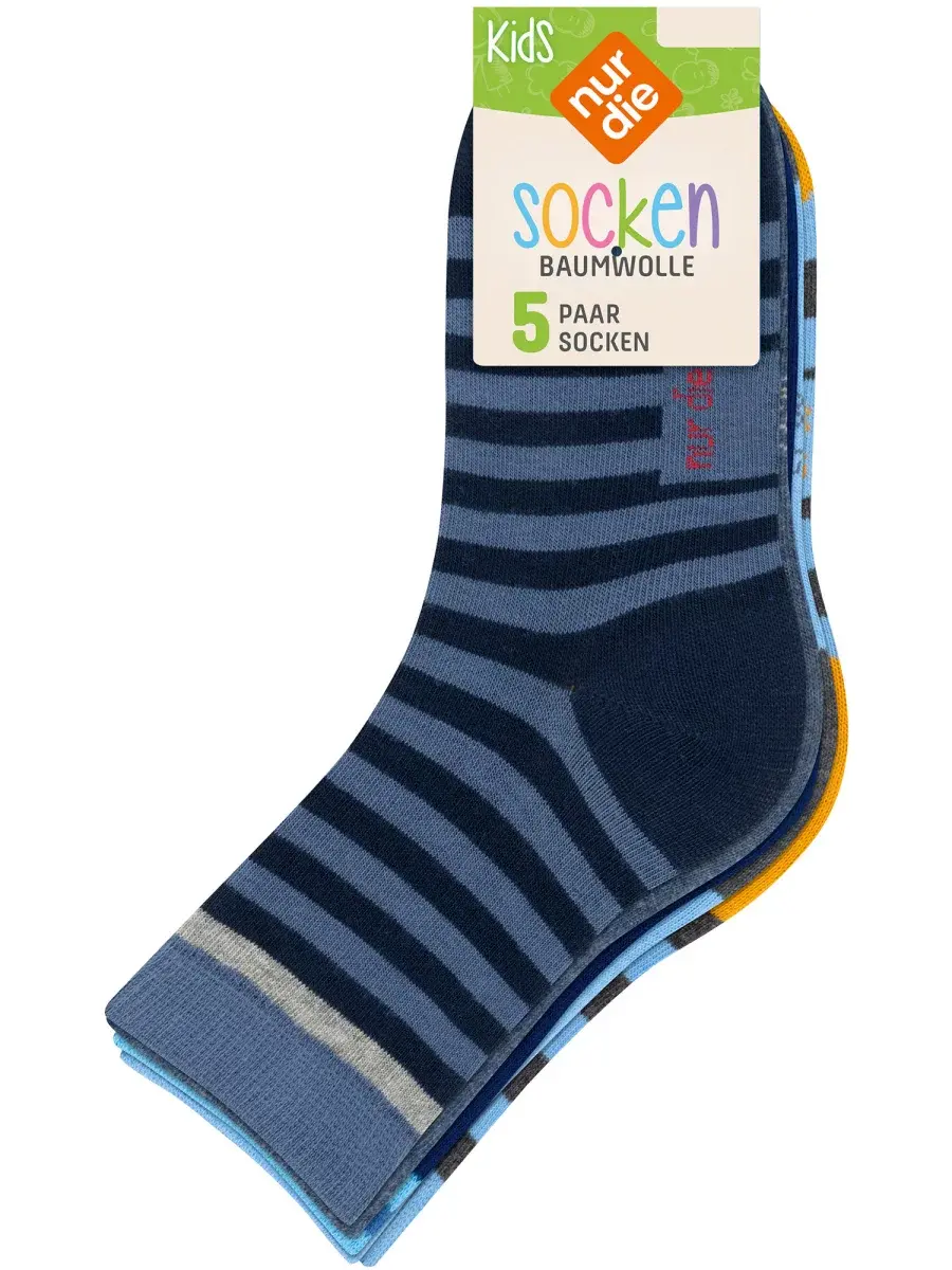 Nur Die Kids Socken 5er Pack - mix blau - Größe 27-30