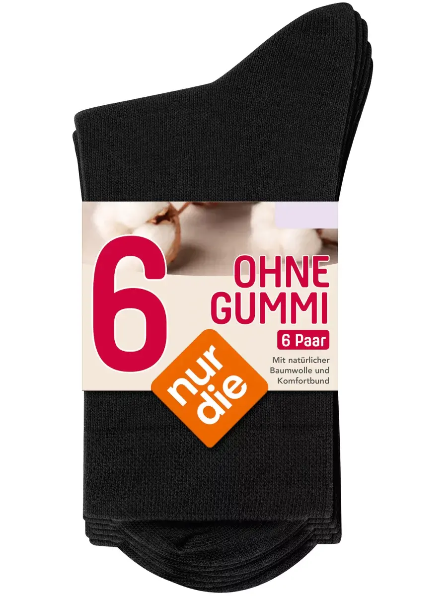 Nur Die Socke Ohne Gummi 6er Pack