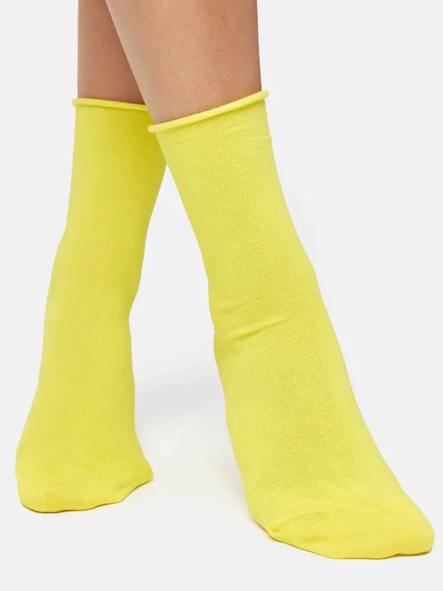 Nur Die Socken Colourful - gelb - Größe 39-42