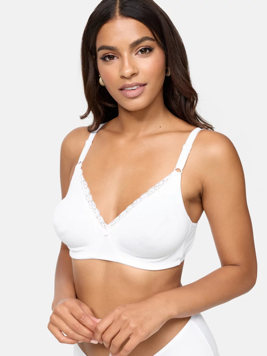 Nur Die Spitzen-BH Baumwoll - weiß - 85 C