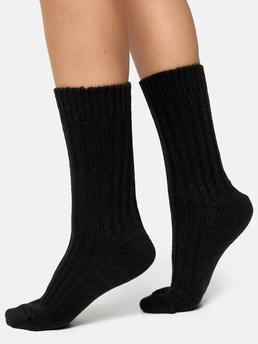 Nur Die Weich & Warm Socke - Schwarz - Größe 35-38