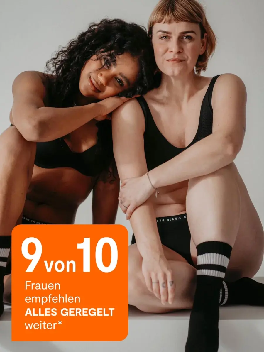 Nur Die Periodenunterwäsche Alles Geregelt Panty Extrastark - Schwarz - Größe 44-46