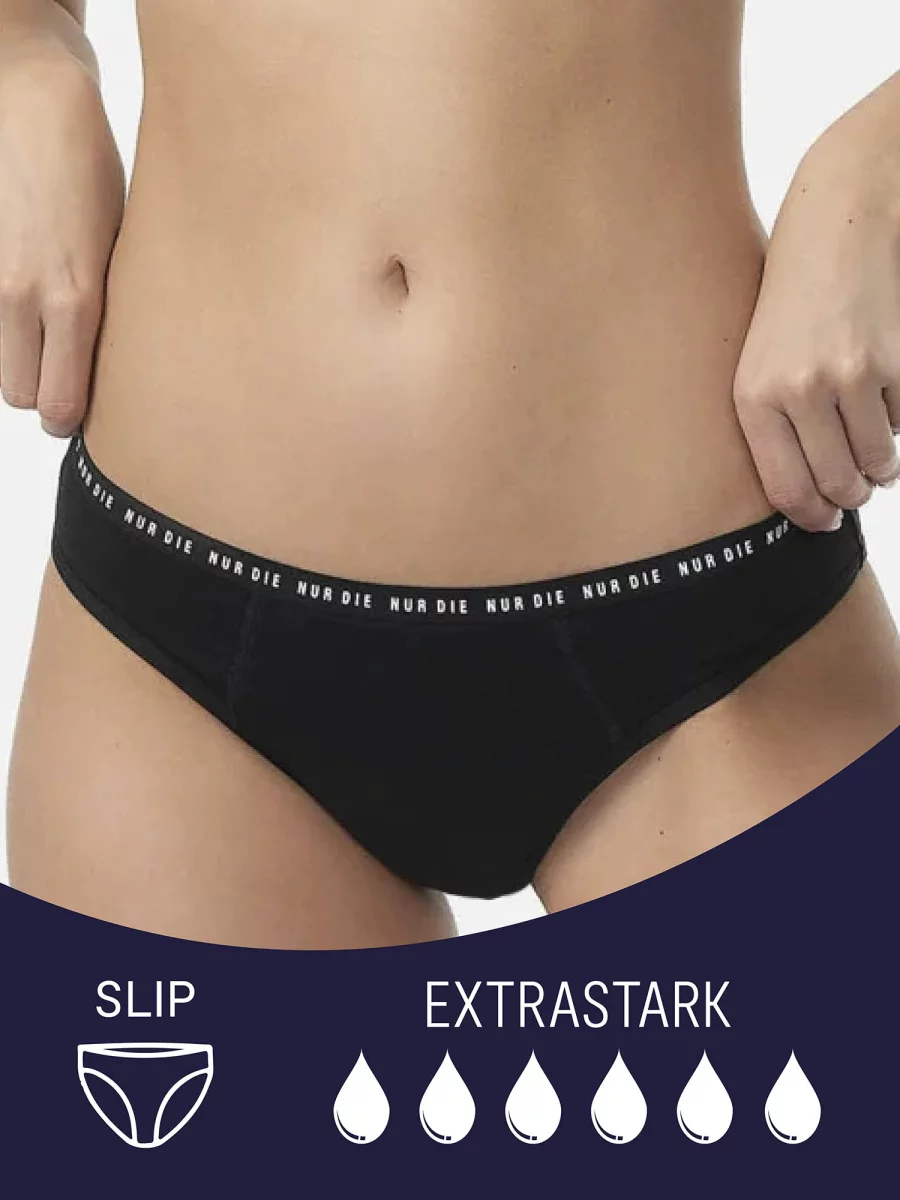 Nur Die Periodenunterwäsche Alles Geregelt Slip extrastark - schwarz - Größe 32-34