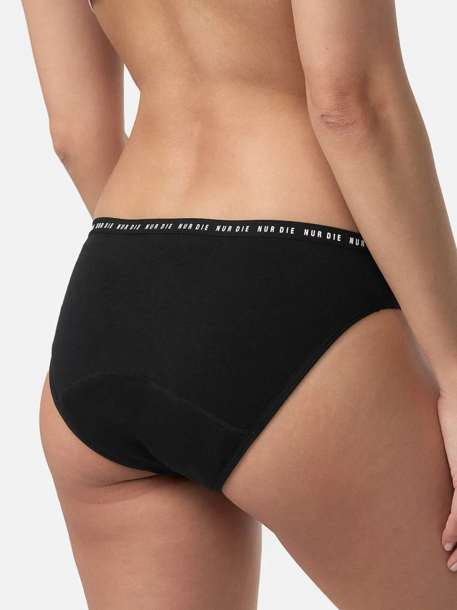 Nur Die Probierpack Periodenunterwäsche Alles Geregelt Slip Mittelstark + Extrastark - Schwarz - Größe 32-34