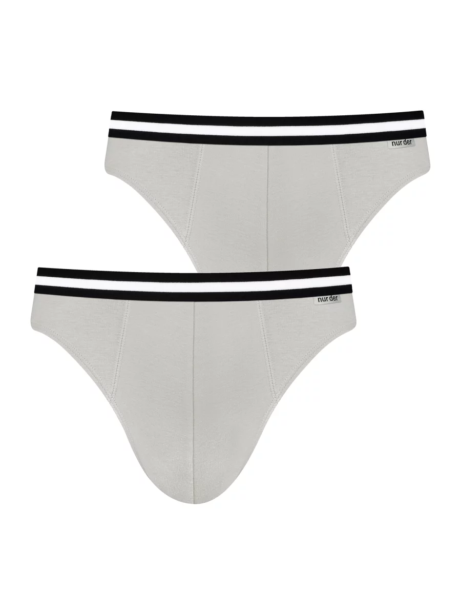 Nur Die Slip Cotton Stretch 2er Pack - hellgrau - Größe 6 | L | 52
