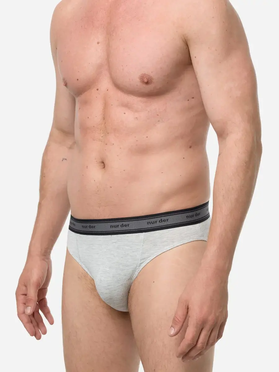 Nur Die Slip Organic Cotton 2er Pack - Graumelange - Größe 7 | XL | 54