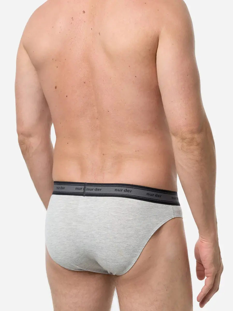 Nur Die Slip Organic Cotton 2er Pack - Graumelange - Größe 7 | XL | 54