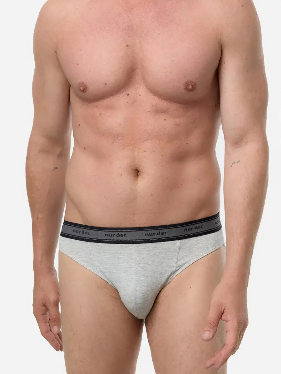 Nur Die Slip Organic Cotton 2er Pack - graumelange - Größe 7 | XL | 54