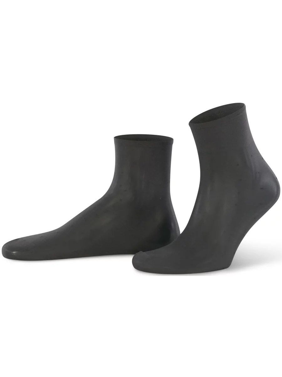 Nur Die Söckchen Seidenpunkt - schwarze Punkte - one size