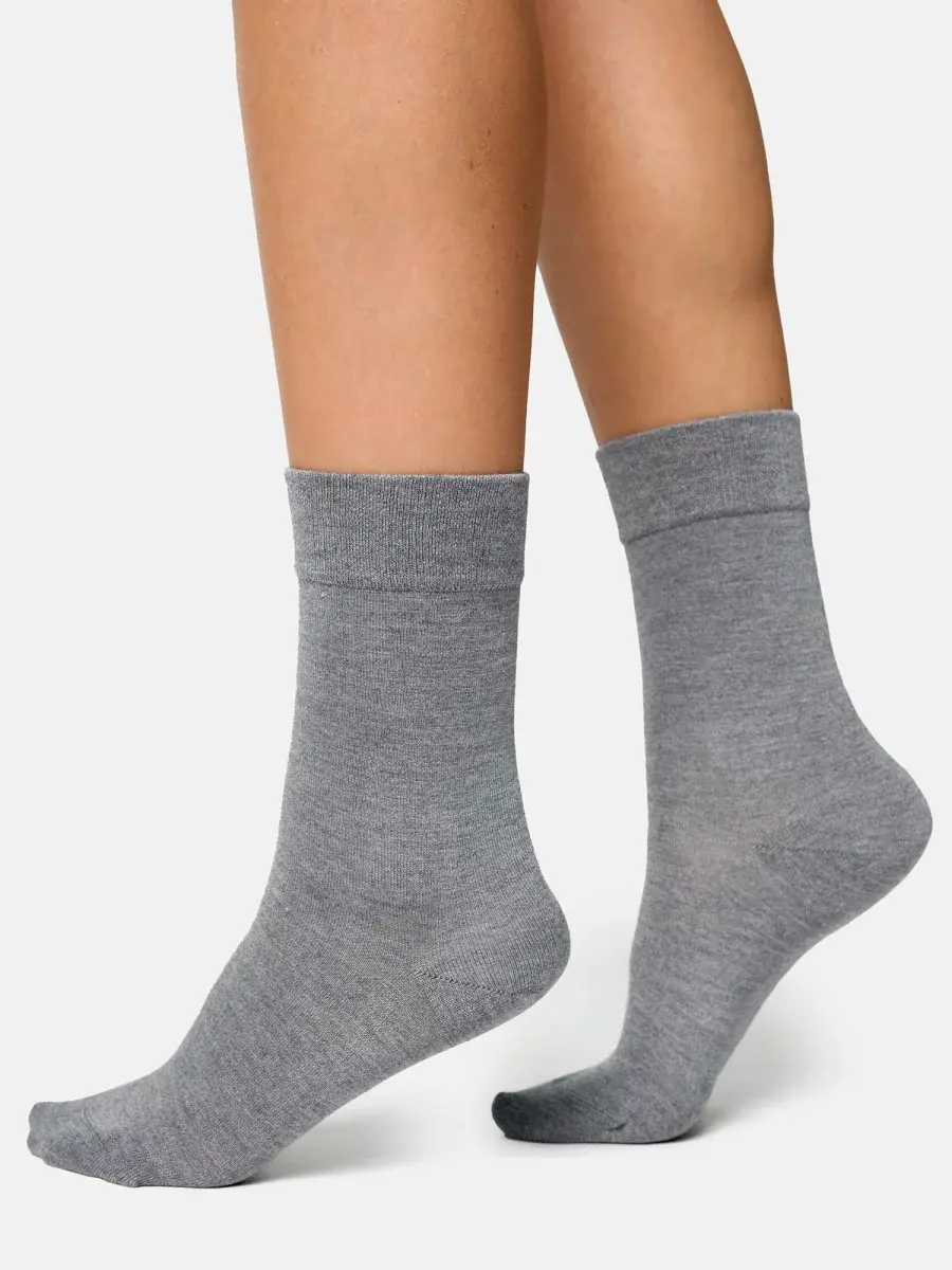 Nur Die Socke Komfort Bund Bambus¹ - Hellgraumelange - 35-38