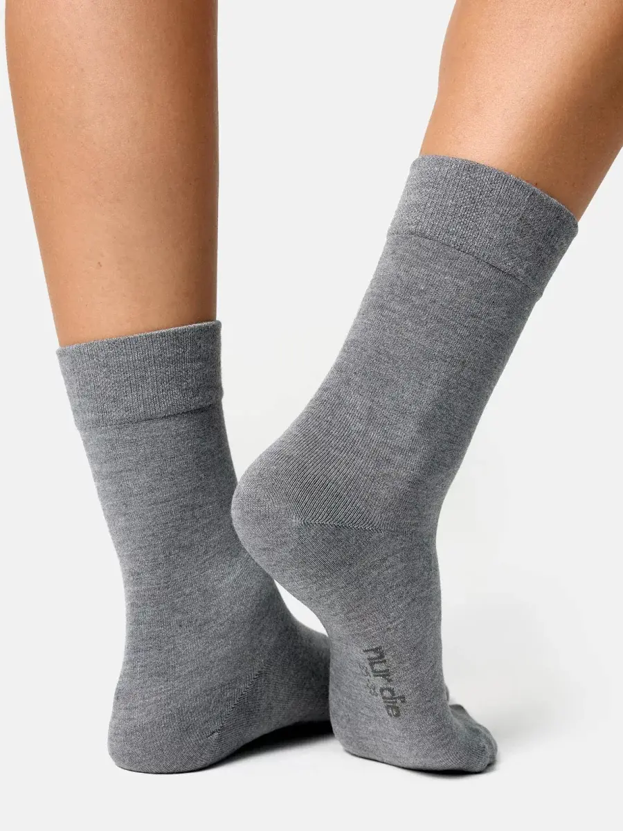 Nur Die Socke Komfort Bund Bambus¹ - Hellgraumelange - 35-38