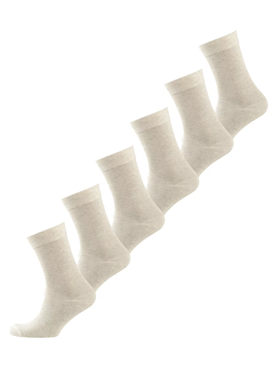 Nur Die Socken Ohne Gummi 6er Pack - beigemelange - Größe 39-42