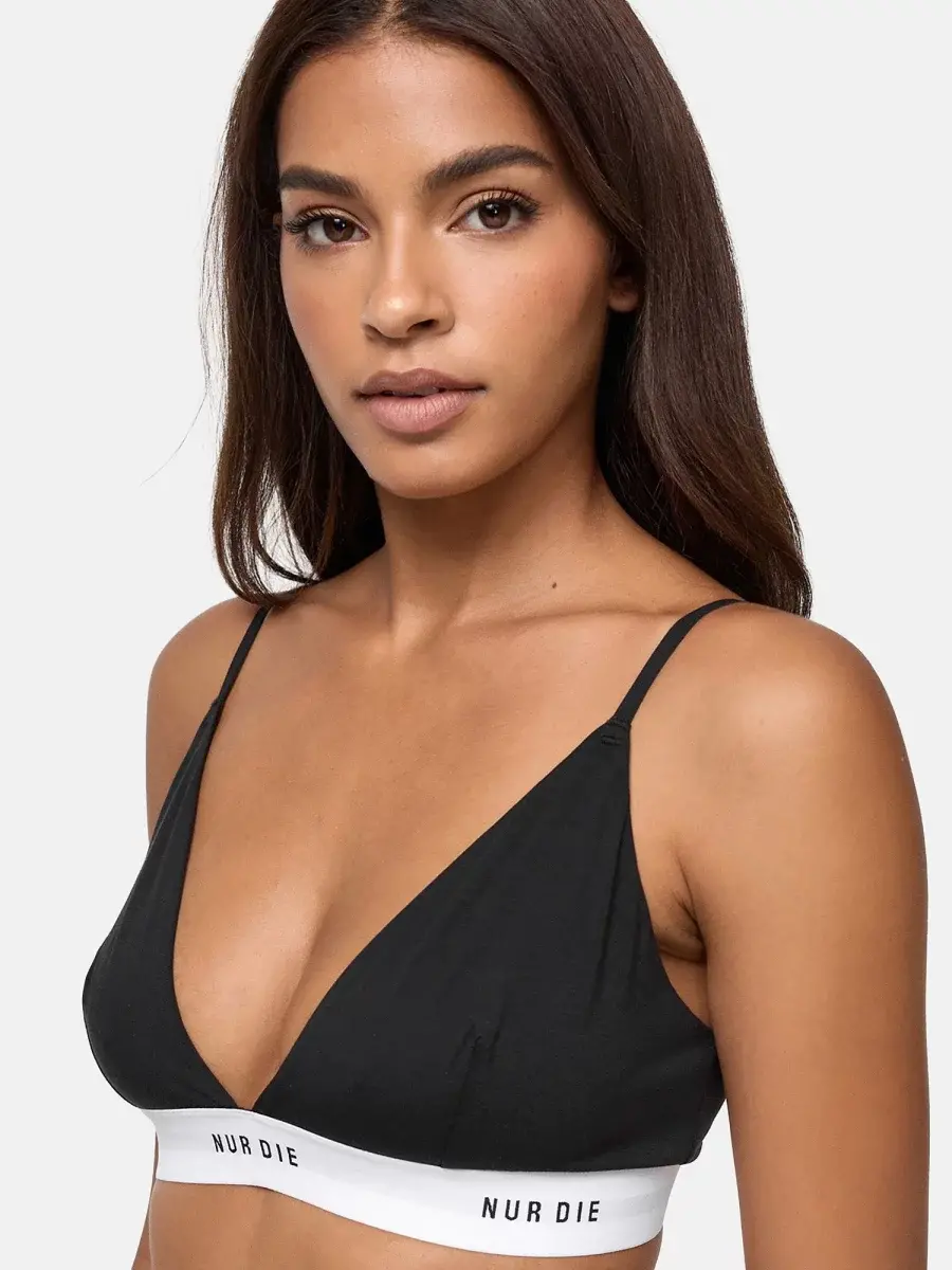 Nur Die Soft-BH 2-Pack Sportiv - Schwarz/weiß - Größe 36-38