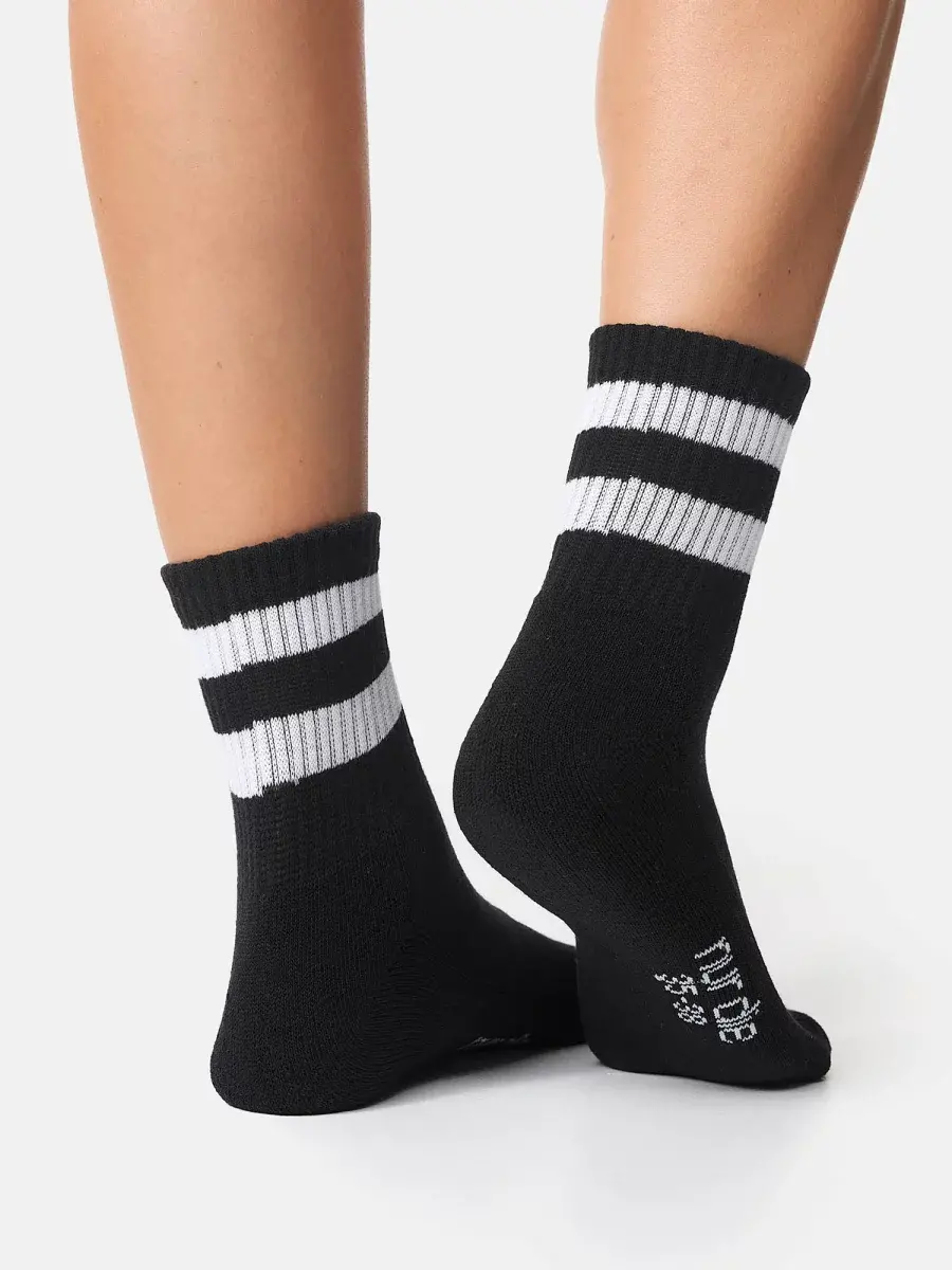 Nur Die Sport Kurzsocken 3er Pack - Schwarz/grau - Größe 39-42