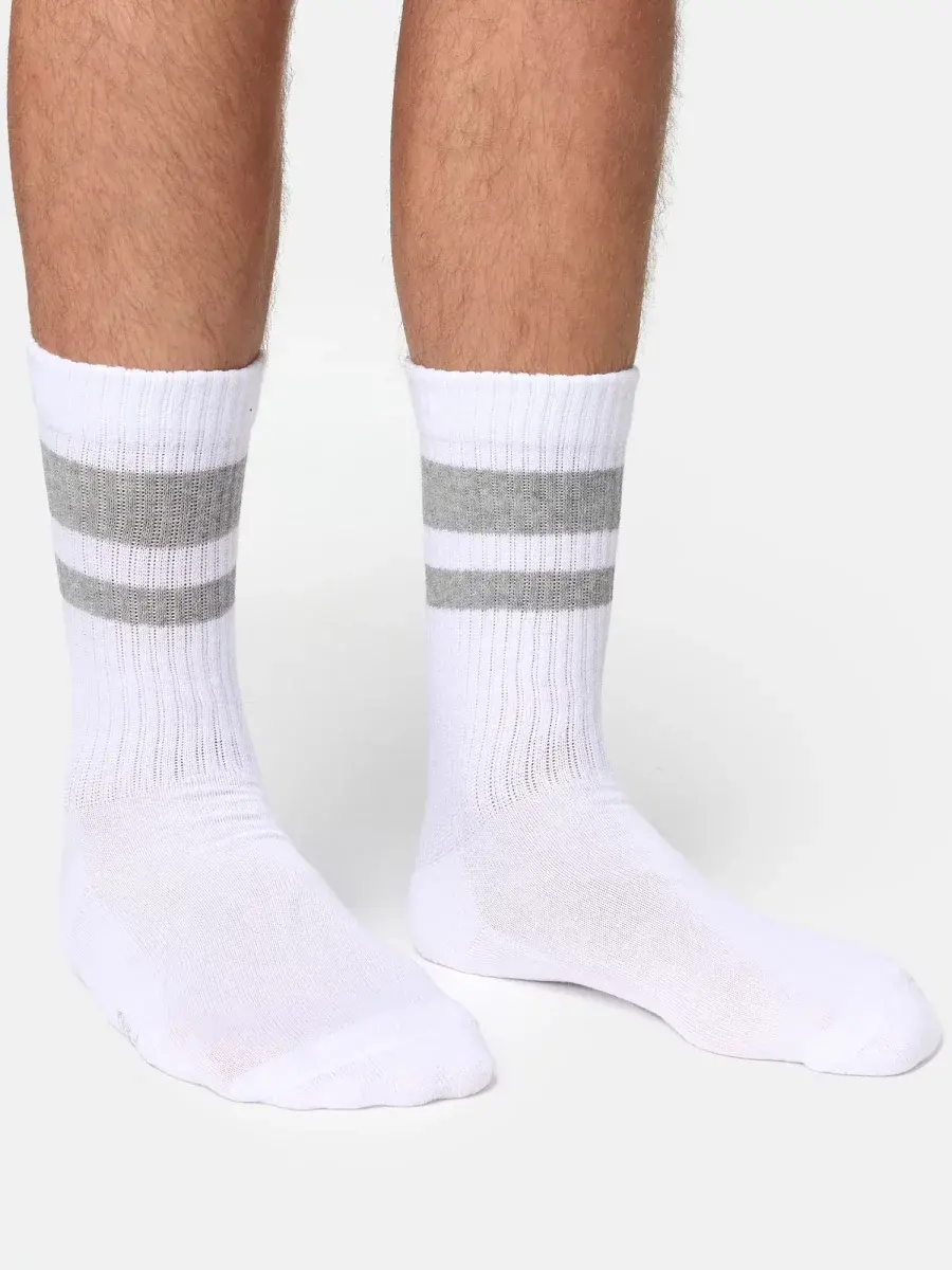 Nur Die Sport Socken 3er Pack - Weiß/grau/schwarz - Größe 39-42