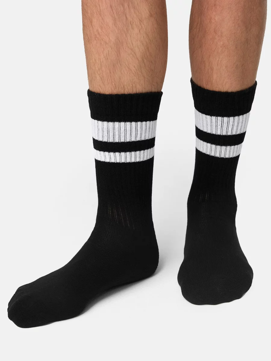 Nur Die Sport Socken 3er Pack - Weiß/grau/schwarz - Größe 39-42