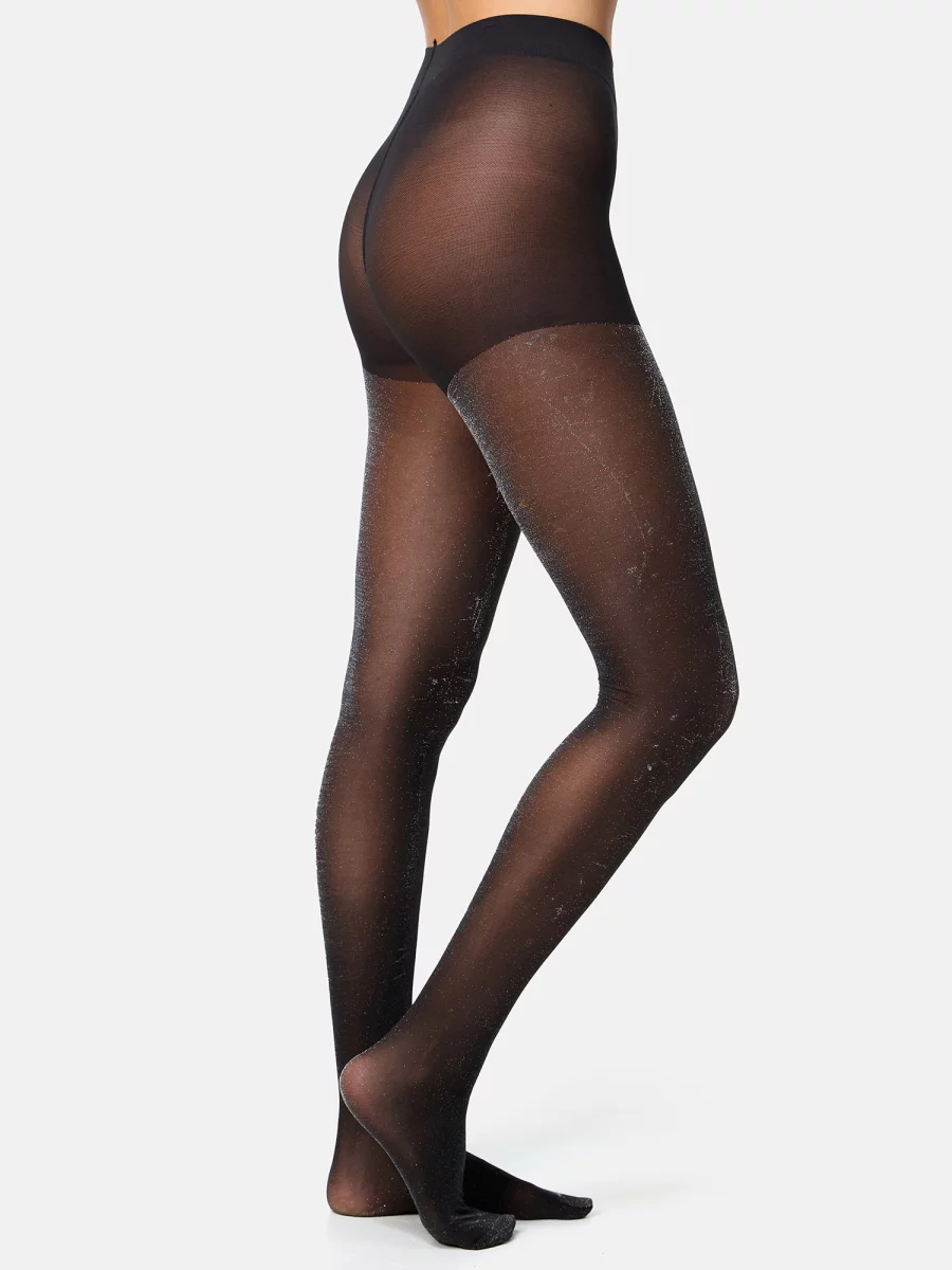 Nur Die Strumpfhose Glitzer 25 DEN - Schwarz - Größe 42-44