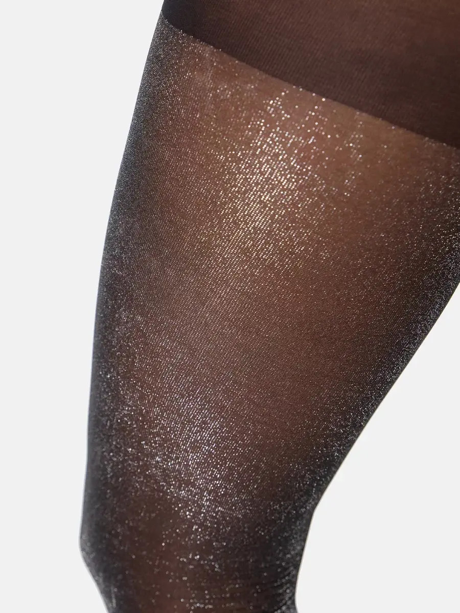 Nur Die Strumpfhose Glitzer 25 DEN - Schwarz - Größe 42-44