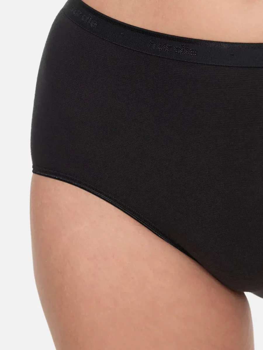 Nur Die Taillenslip GOTS Bio-Baumwolle - Schwarz - Größe 44-46