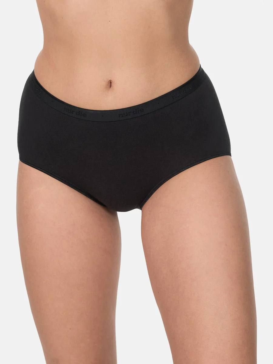 Nur Die Taillenslip GOTS Bio-Baumwolle - schwarz - Größe 44-46