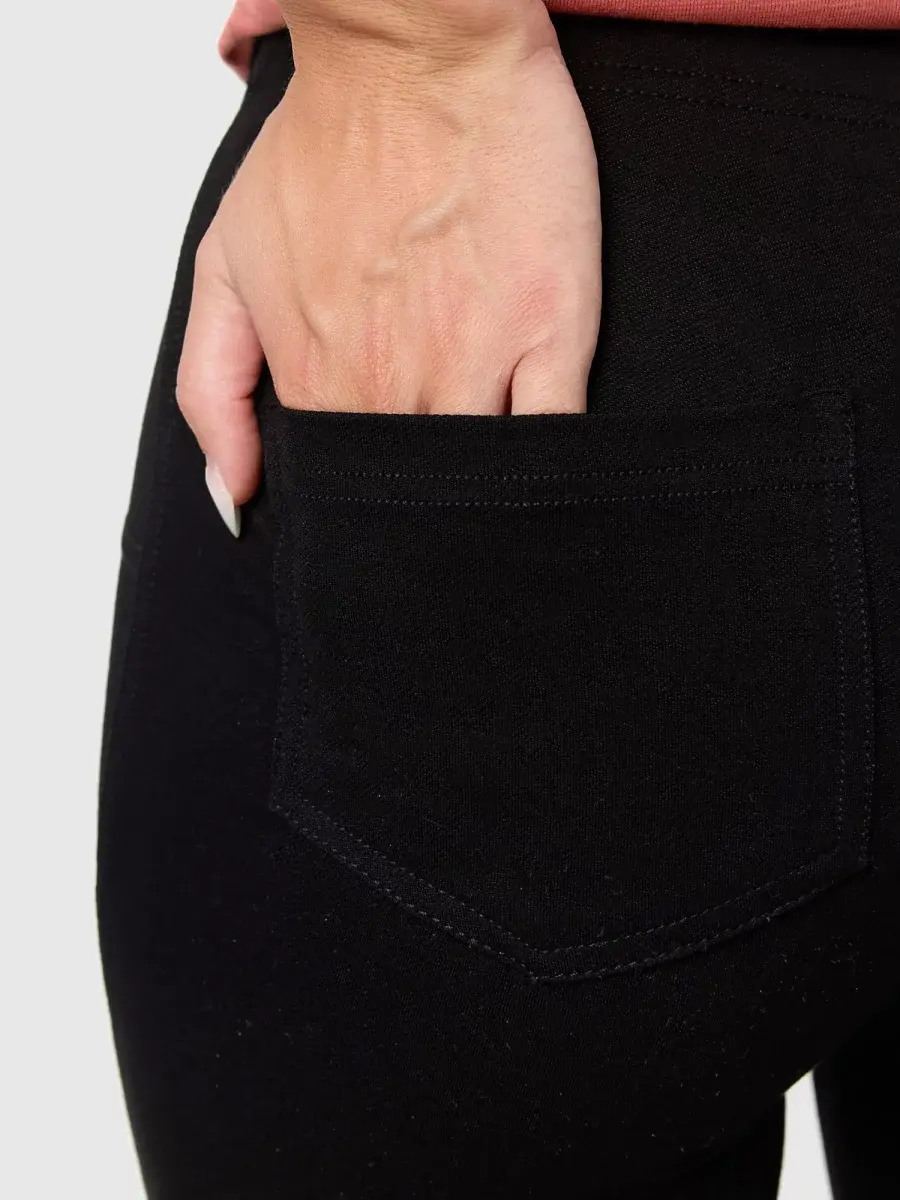 Nur Die Treggings Pure Black - Relax & Go - Schwarz - Größe 44-46