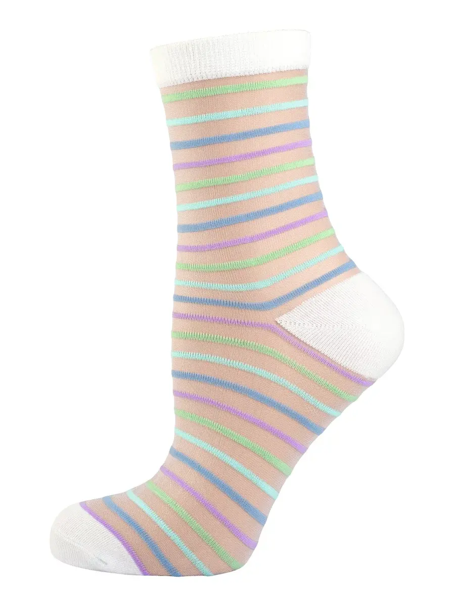 Nur Die Trendsöckchen - blau/mint Ringel - Größe 39-42