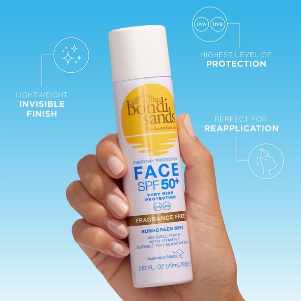 Bondi Sands SPF50+ Fragrance Free Face Mist 60g