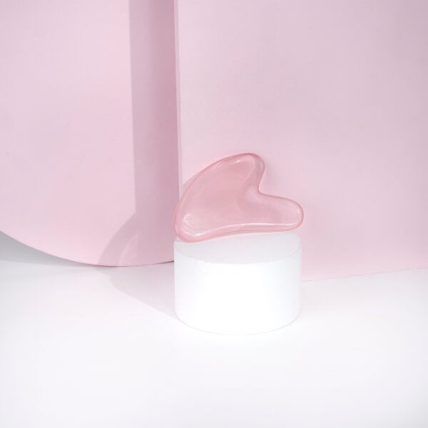 Brushworks HD Rose Quartz Resin Roller & Gua Sha