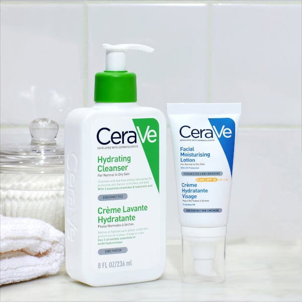 CeraVe AM Facial Moisturising Lotion SPF30 With Ceramides For Normal To Dry Skin 52ml