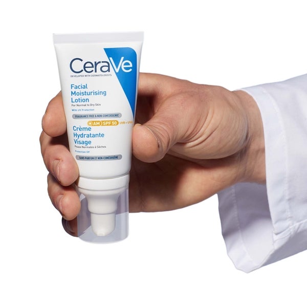 CeraVe AM Facial Moisturising Lotion SPF50 For Normal To Dry Skin 52ml
