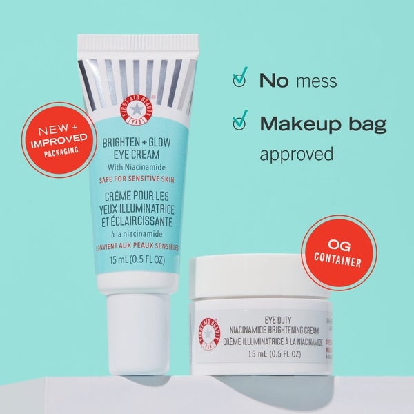 First Aid Beauty Brighten And Glow Eye Cream With Niacinamide 0.5 Oz