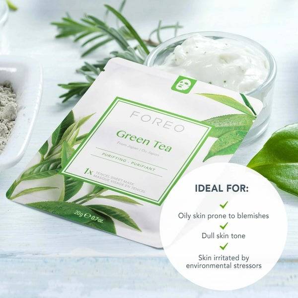 FOREO Green Tea Purifying Sheet Face Mask (3 Pack)
