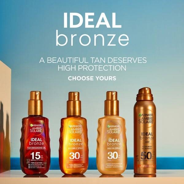 Garnier Ambre Solaire Ideal Bronze Invisible Tanning Spray For Face And Body SPF 30 150ml
