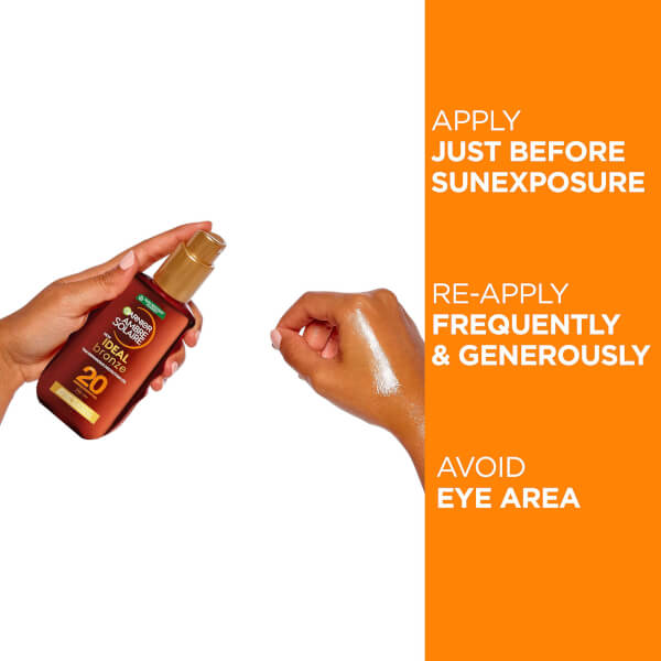 Garnier Ambre Solaire Ideal Bronze Protective Oil SPF20  Sun Cream Spray 150ml