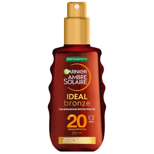Garnier Ambre Solaire Ideal Bronze Protective Oil SPF20  Sun Cream Spray 150ml