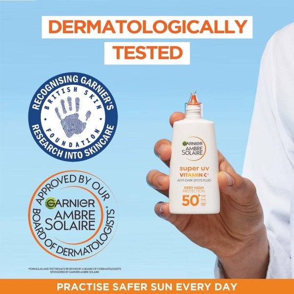 Garnier Ambre Solaire Super UV Vitamin C Facial Fluid For Daily Use SPF 50+ 40ml