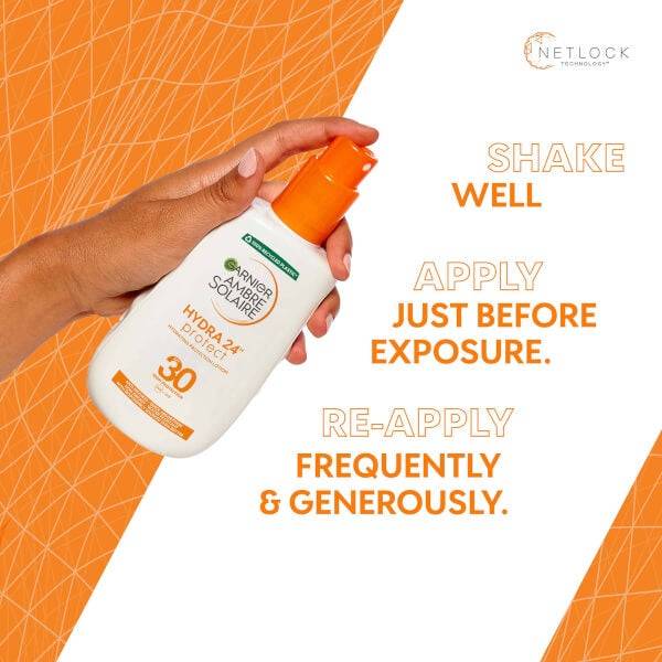 Garnier Ambre Solaire Ultra-Hydrating Shea Butter Sun Cream Spray LSF 30 (200 Ml)