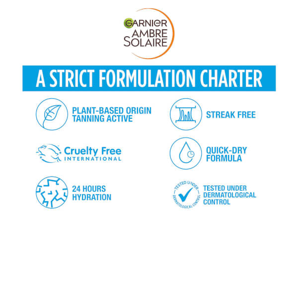 Garnier Ambre Solaire Vegan Natural Bronzer Intense Clear Self Tan Mousse 200ml