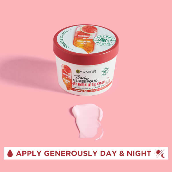 Garnier Body Superfood, Hydrating Gel-Cream, Watermelon And Hyaluronic Acid 380ml