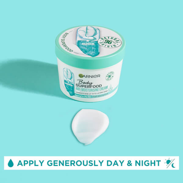 Garnier Body Superfood, Moisturising And Soothing Body Cream, Aloe Vera And Magnesium 380ml