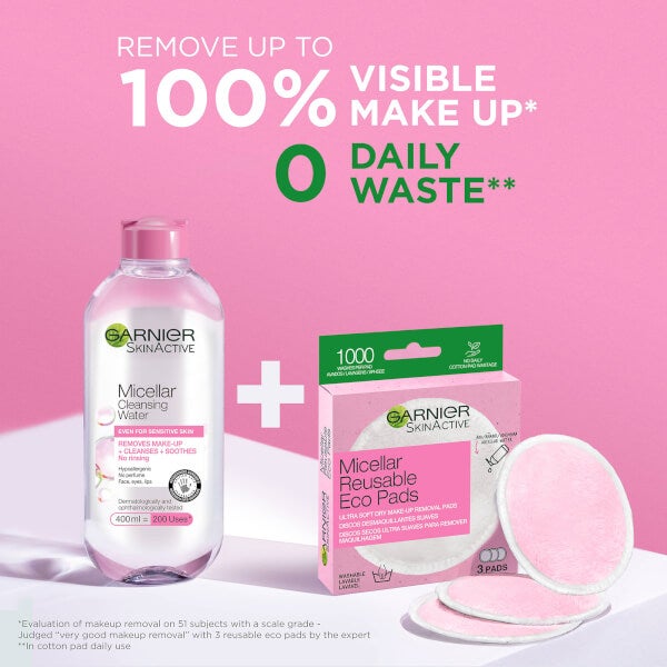 Garnier Micellar Reusable Make-up Remover Eco Pads