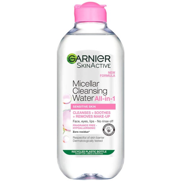 Garnier Micellar Water Facial Cleanser and Makeup Remover for Sensitive Skin 400ml