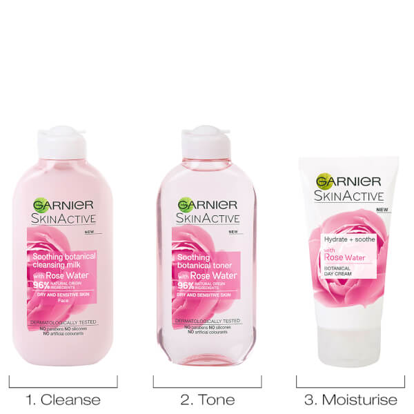 Garnier Natural Rose Cleansing Milk and Makeup Remover For Sensitive Skin 200ml