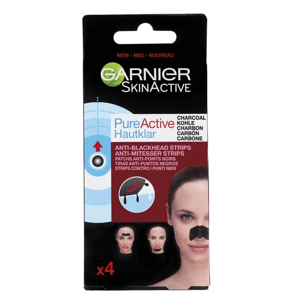 Garnier Pure Active Charcoal Anti-Blackhead Nose Strips x 4