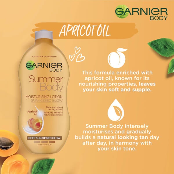 Garnier Summer Body Hydrating Gradual Tan Moisturiser Dark 400ml
