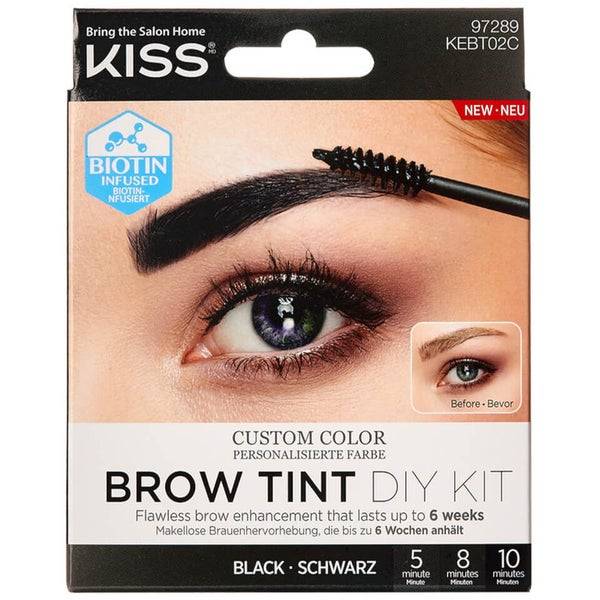 KISS Augenbrauenfarbe-Kit (verschiedene Farbtöne) - Farbton: #000000||Schwarz