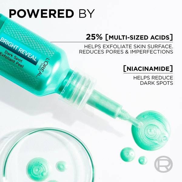 L'Oréal Paris Bright Reveal Dark Spot Exfoliant Peel For Face 25% AHA + BHA + PHA And Niacinamide 25ml