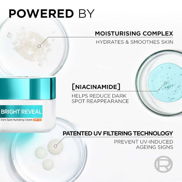 L'Oréal Paris Bright Reveal Dark Spot Hydrating Cream SPF 50 With Niacinamide 50ml