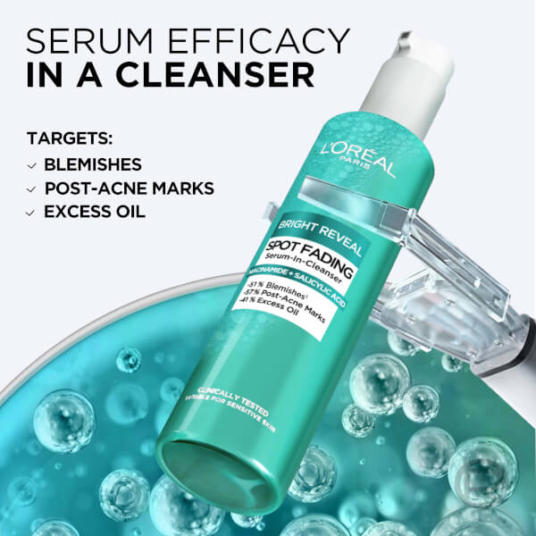 L'Oréal Paris Bright Reveal Spot Fading Serum-in-Cleanser With Niacinamide And Salicylic Acid 150ml